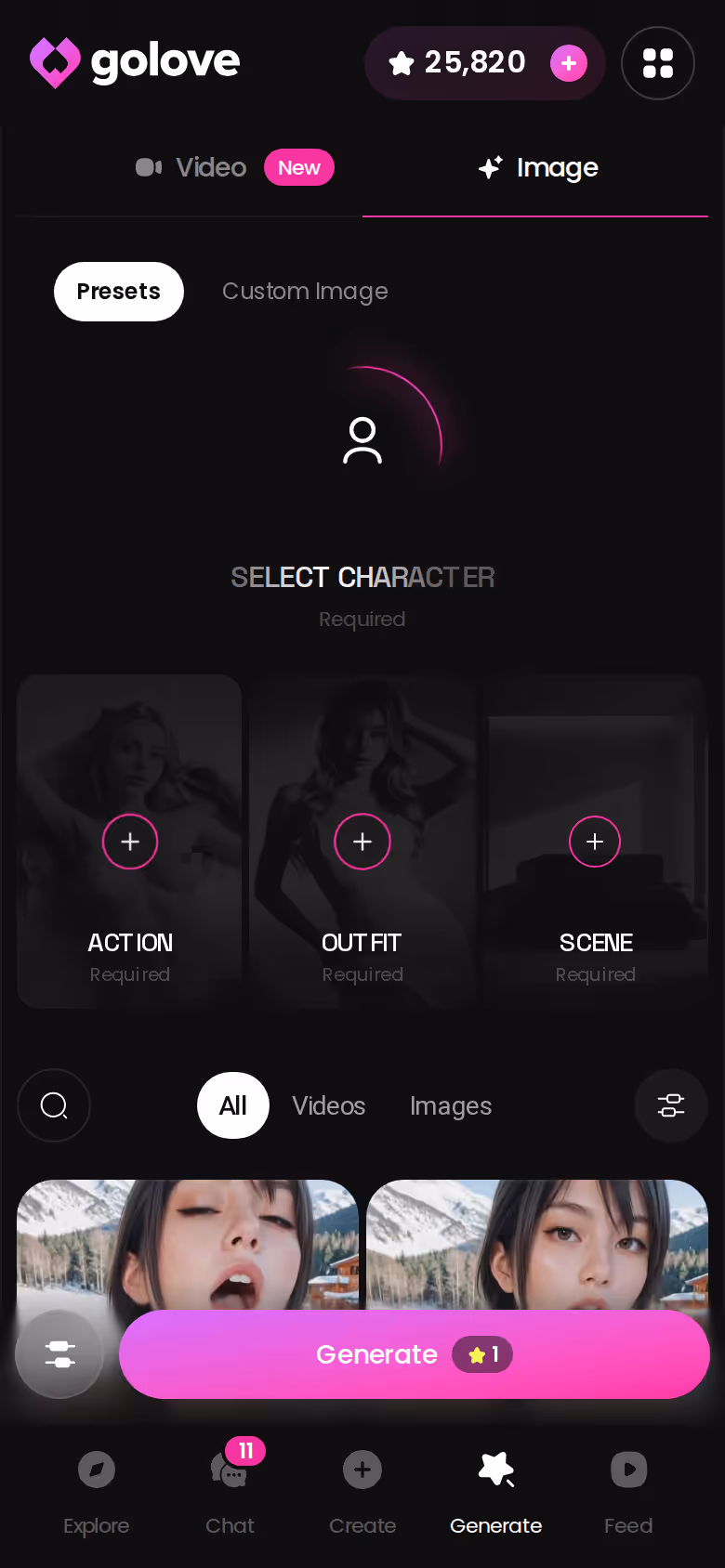 Mode Image — pose, tenue, décor, puis on génère. — application ia pour couple avis